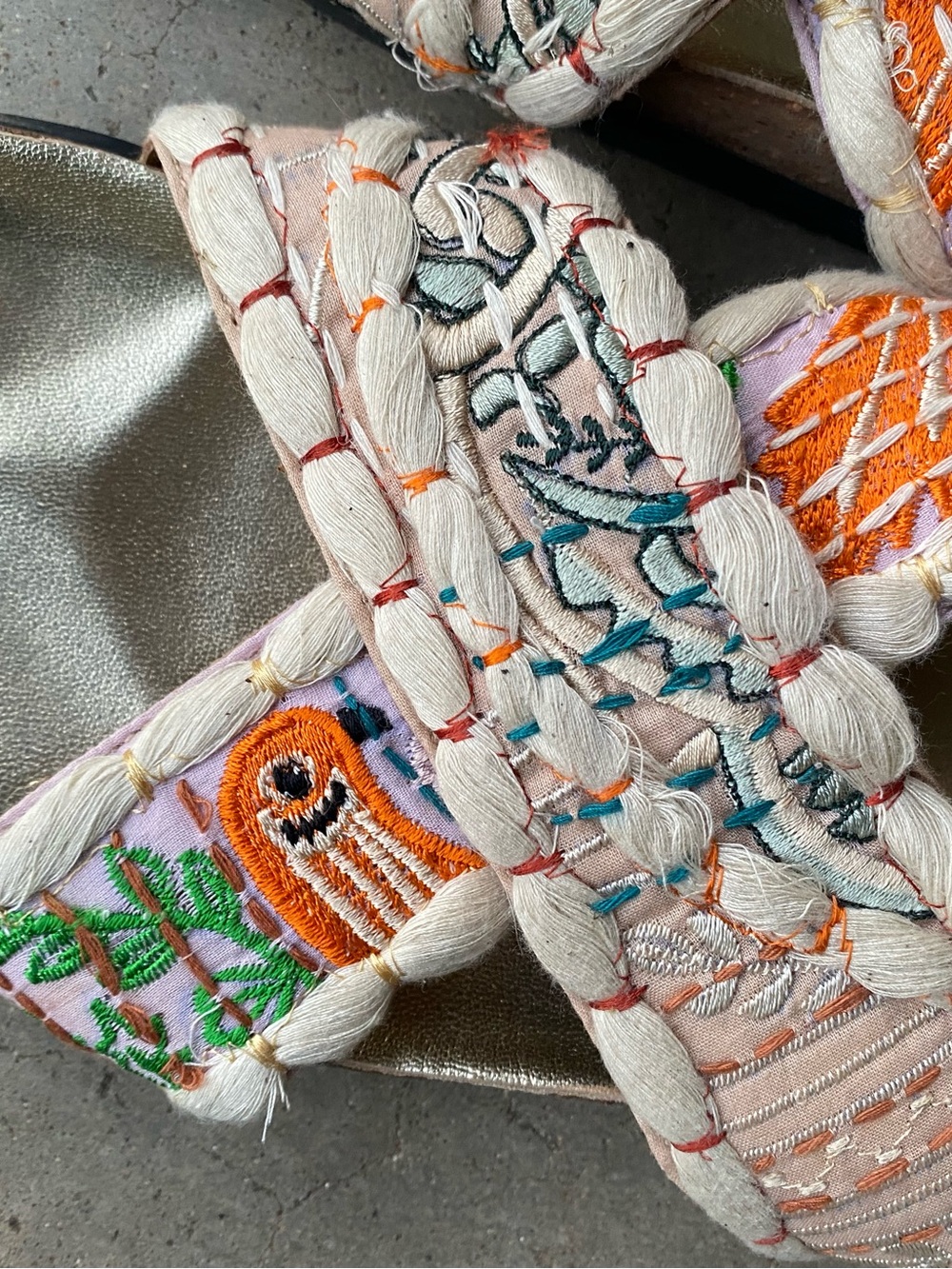 free people sandals wildflowers crossband patched kantha SZ 41 - Picture 5 of 7